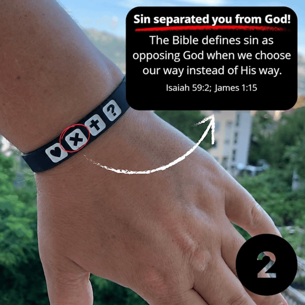Sin has separated you from God! The Bible defines sin as rebellion against God — when we choose our own way instead of His. Isaiah 59:2 · James 1:15
